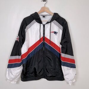 The‎ Wild Collective Women's New England Patriots Boxy Oversized Jacket Medium